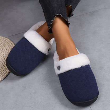 Foot Runway: Furry Knitted Slippers