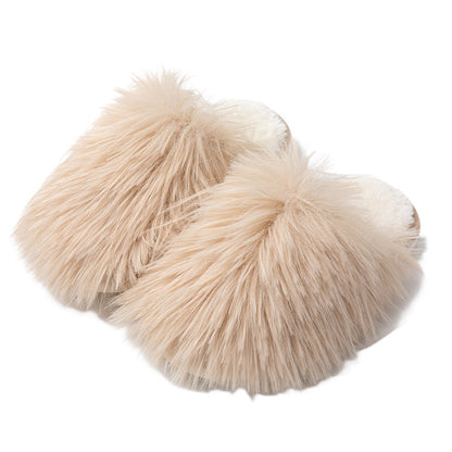 Long Hair Cotton Slippers