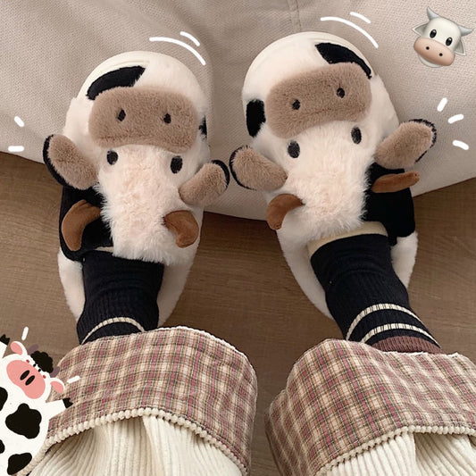 Online store for Slippers - Moo-Chic Delight: Cute Cow Animal Slippers